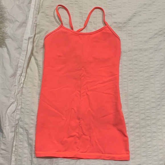 Lululemon Power Y Tank size 4 - Bright Coral - Picture 2 of 4